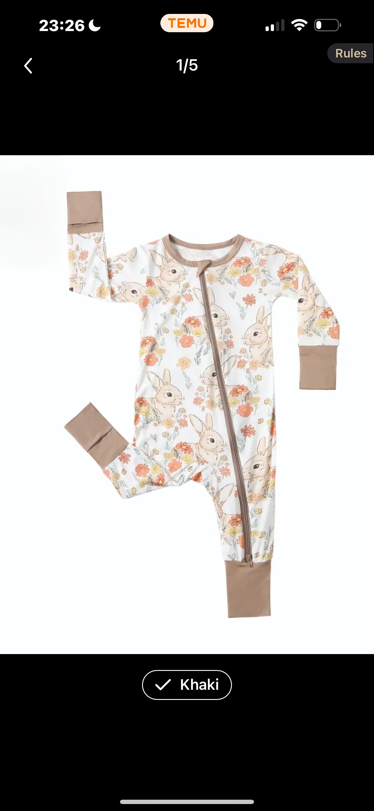 Hop lil Bunny & Floral All-in-one