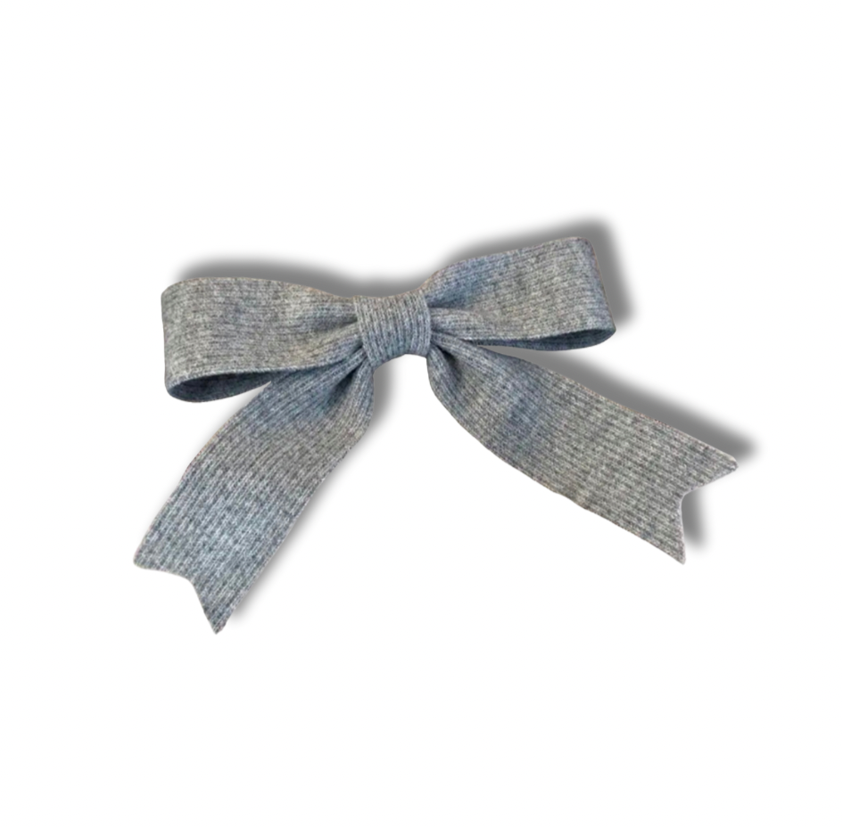 Hand Embroidered Knitted Hair Bow