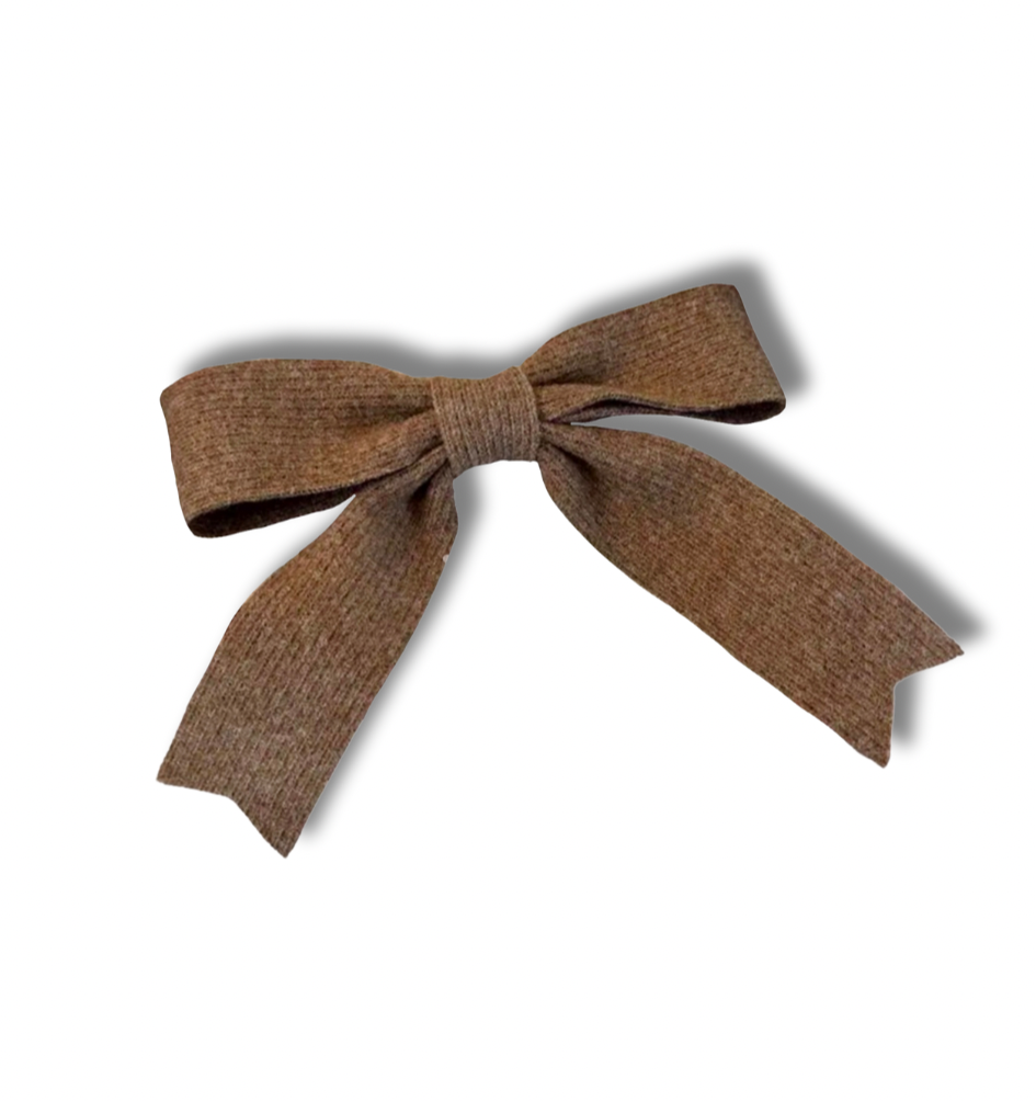 Hand Embroidered Knitted Hair Bow