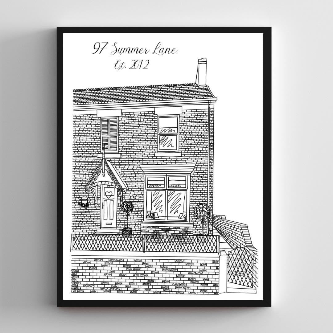 Personalised Digital Home Sketch