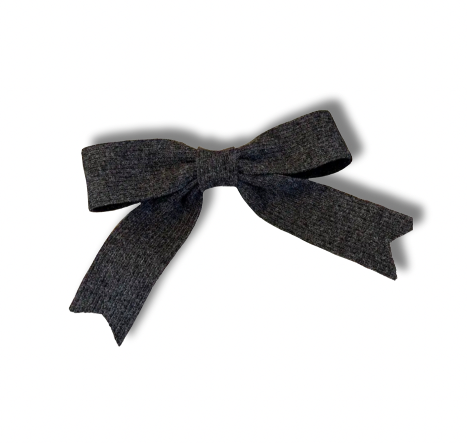 Hand Embroidered Knitted Hair Bow