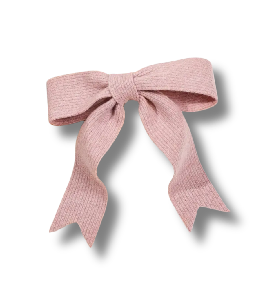 Hand Embroidered Knitted Hair Bow