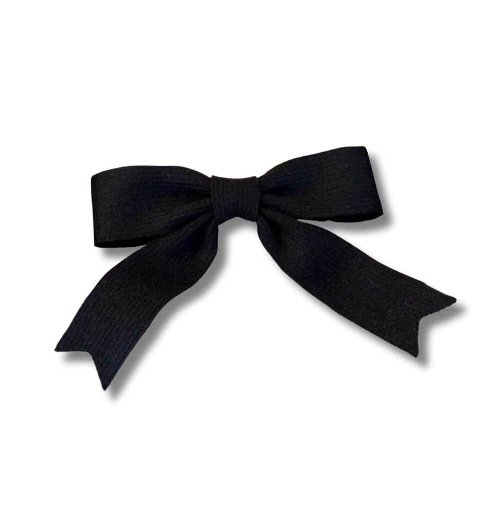 Hand Embroidered Knitted Hair Bow