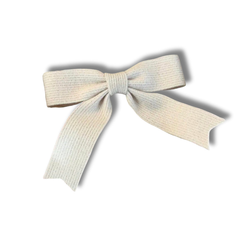 Hand Embroidered Knitted Hair Bow