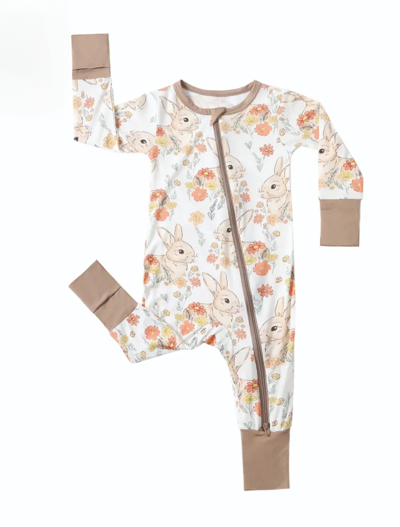 Hop lil Bunny & Floral All-in-one