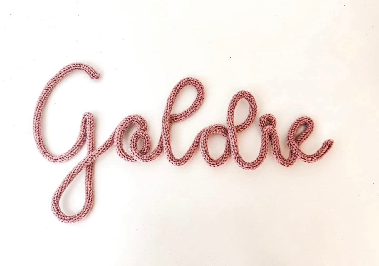 Knitted Wire Words
