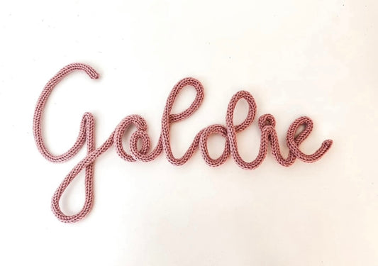 Knitted Wire Words