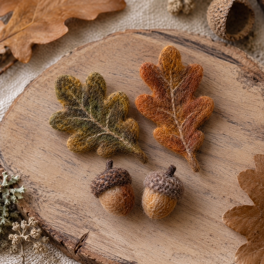 Mini Oak Leaves & Acorns