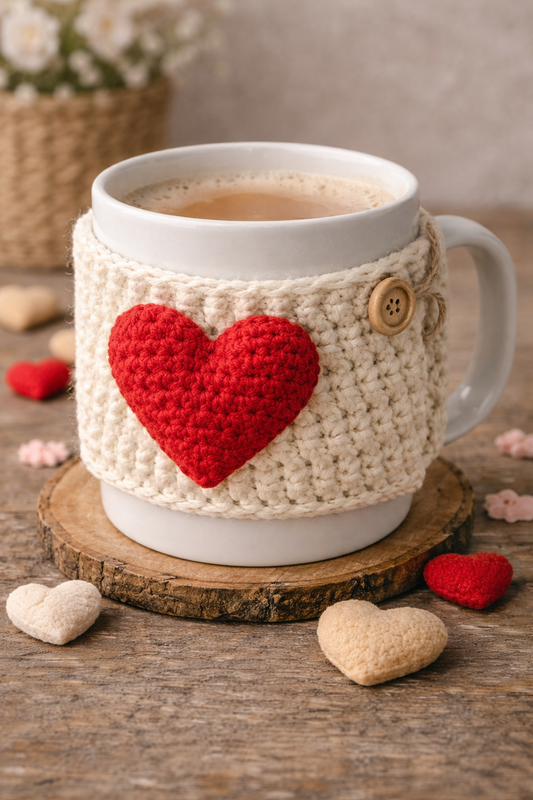 Handmade Heart Mug Cosy
