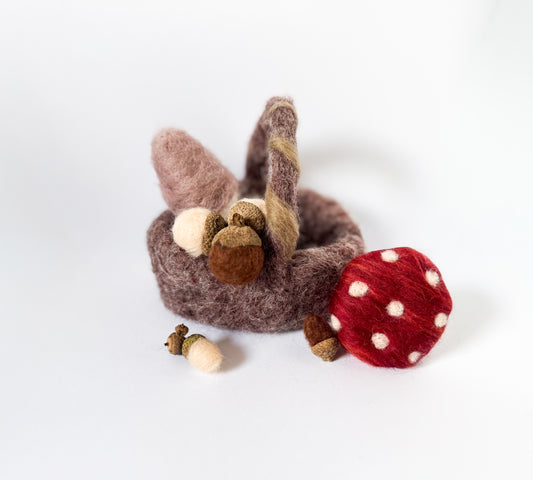 Hand-felted Woodland Basket Set