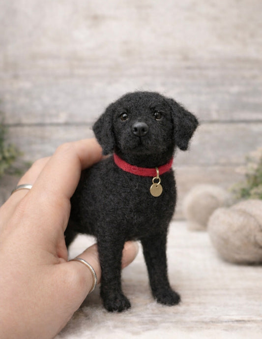 Handmade custom felted mini dog keepsake
