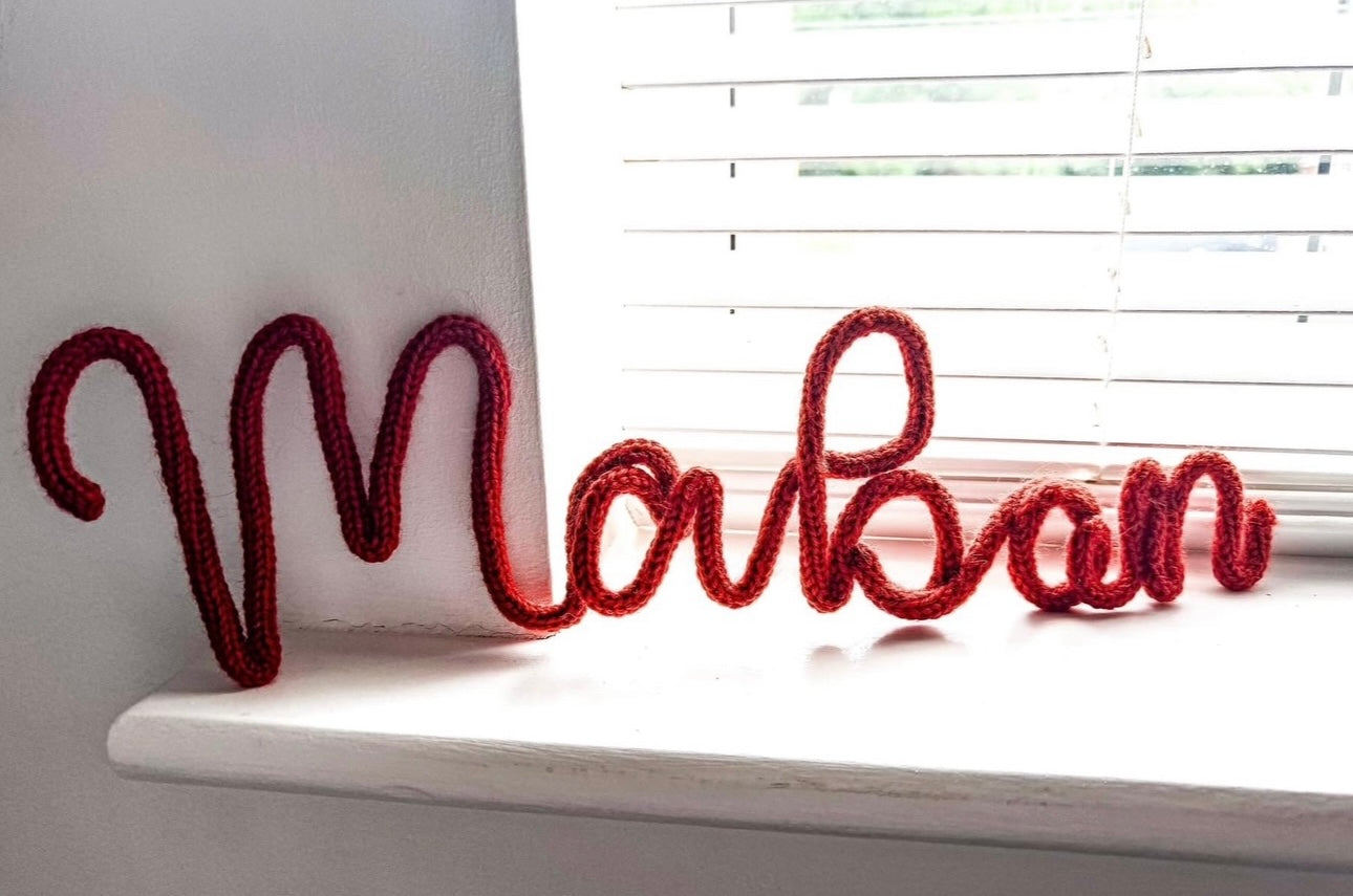 Knitted Wire Words