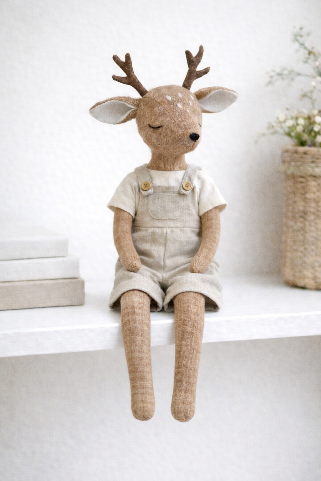 Arthur the Stag – Handmade Linen Woodland Keepsake Doll