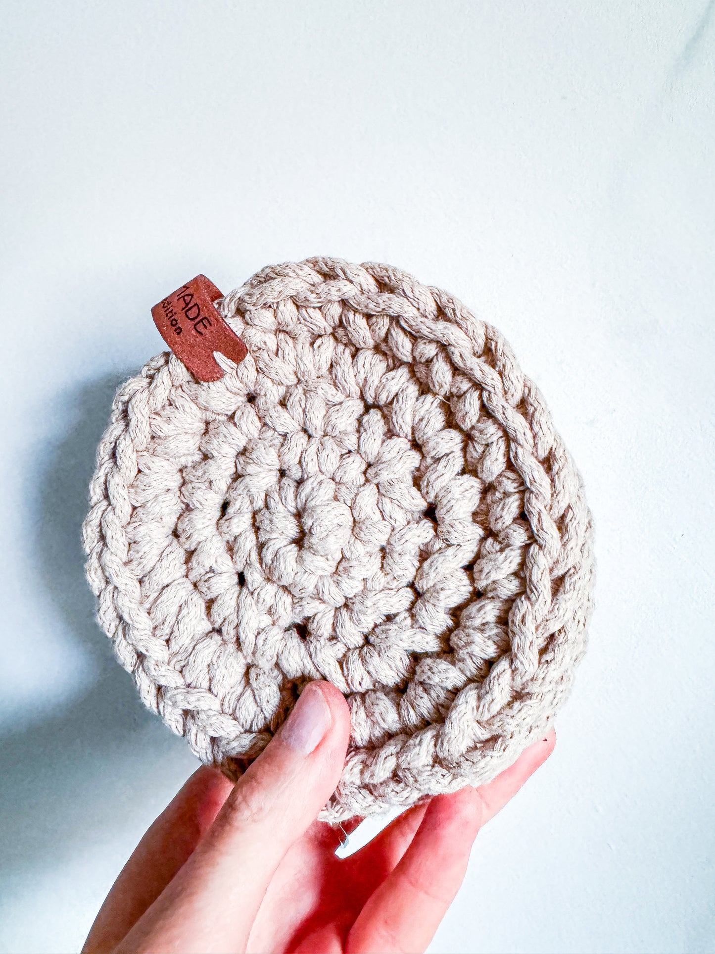 Hand-Crocheted Coaster Set with Matching Trinket Dish